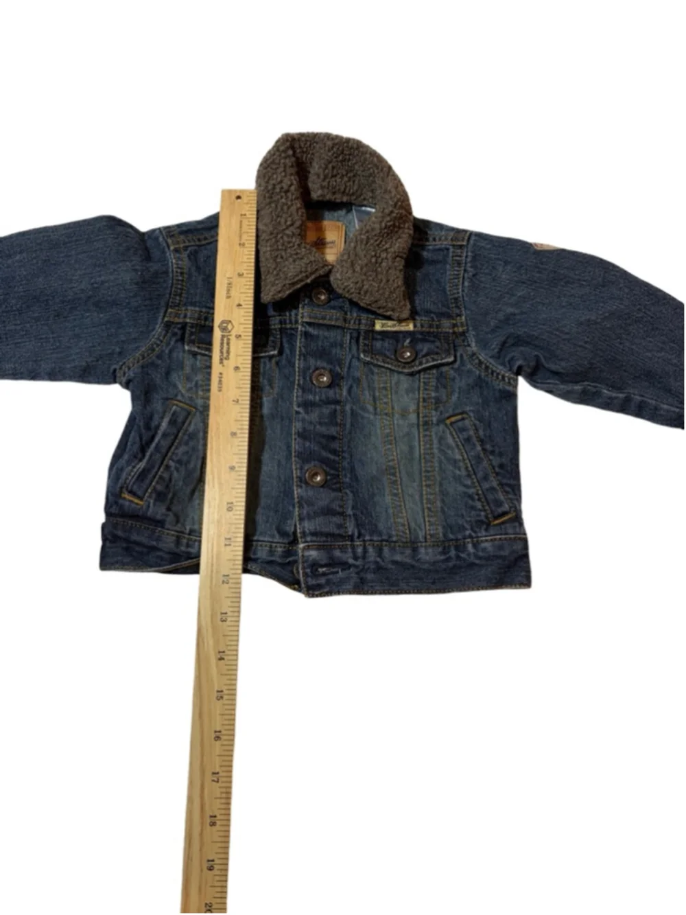 Levi Strauss Sherpa Denim Jacket Kids Trucker Coat Vintage Style 18M